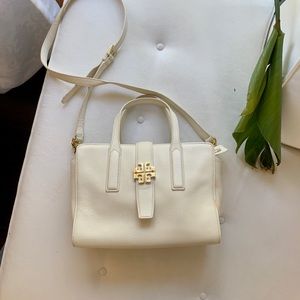 Ivory Leather Tory Burch Shoulder Bag